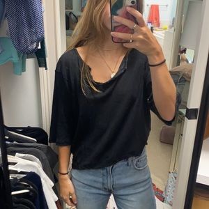 Black free people short sleeve tee
